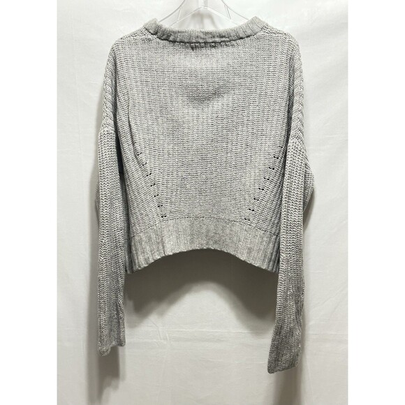 Naadam Womens Medium Wool Cashmere Cable Knit Gray Sweater - Picture 9 of 10